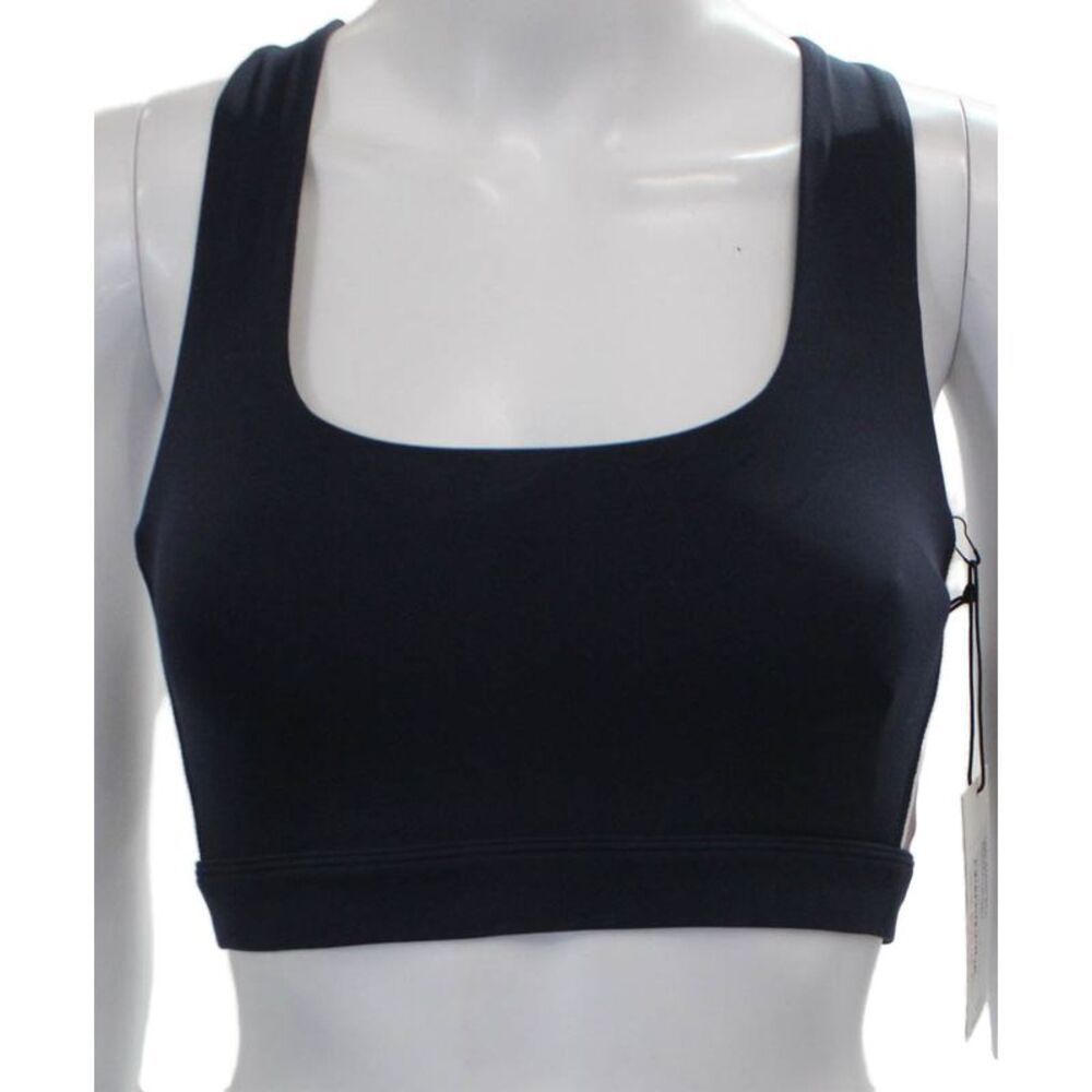 Splits 59 Womens Racerback Paneled Detail Sports Bra Blue Size XS